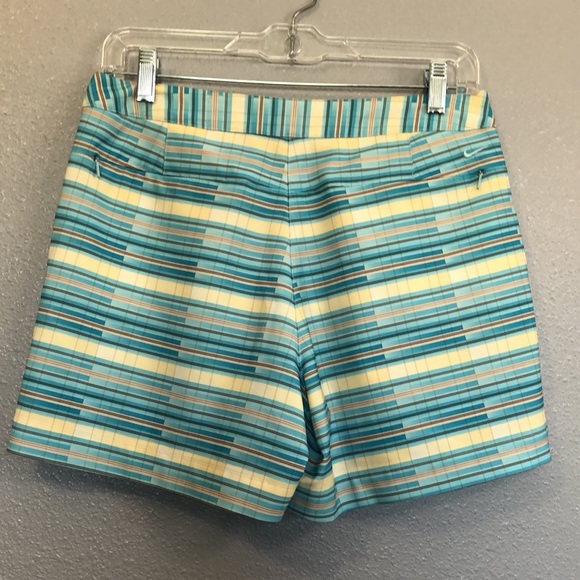 Nike golf shorts Women's size 4 small blue yellow black stripe athletic EUC - Picture 5 of 11